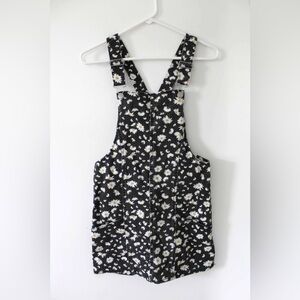 Daisy faux-denim overall dress XS